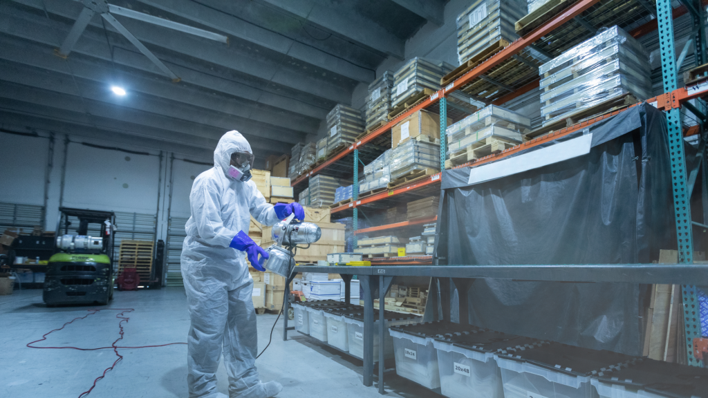 Un agent de decontamination